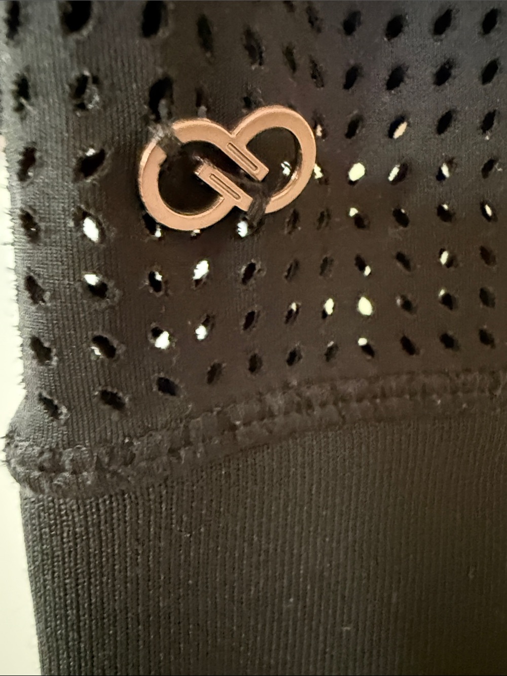 Calia Black Perforated Zip-Front Bomber Jacket - Picture 7 of 11